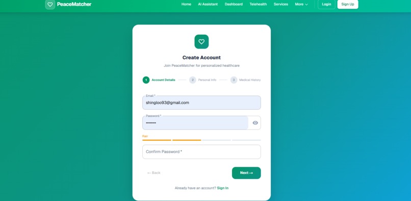 Peace Matcher - Revolutionizing Healthcare with AI  – screenshot 15