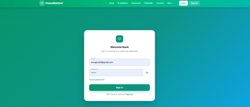 Peace Matcher - Revolutionizing Healthcare with AI  – screenshot 16