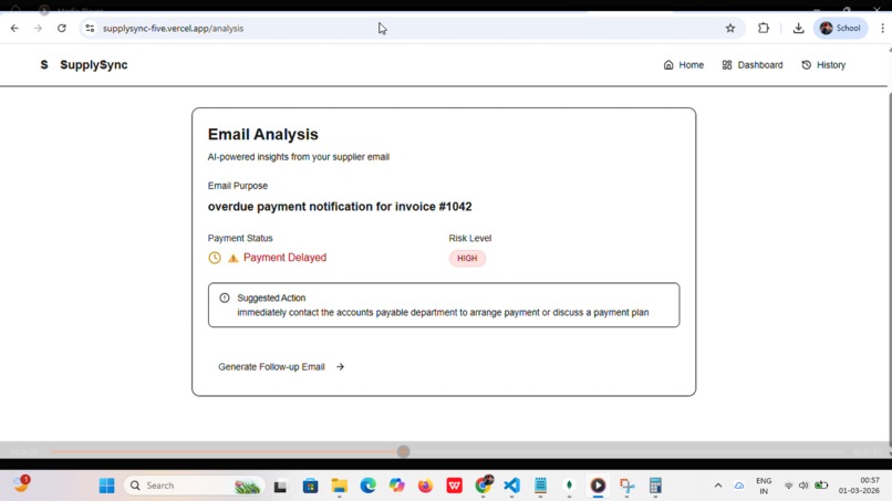 SupplySync – AI Assistant for Small Suppliers – screenshot 3
