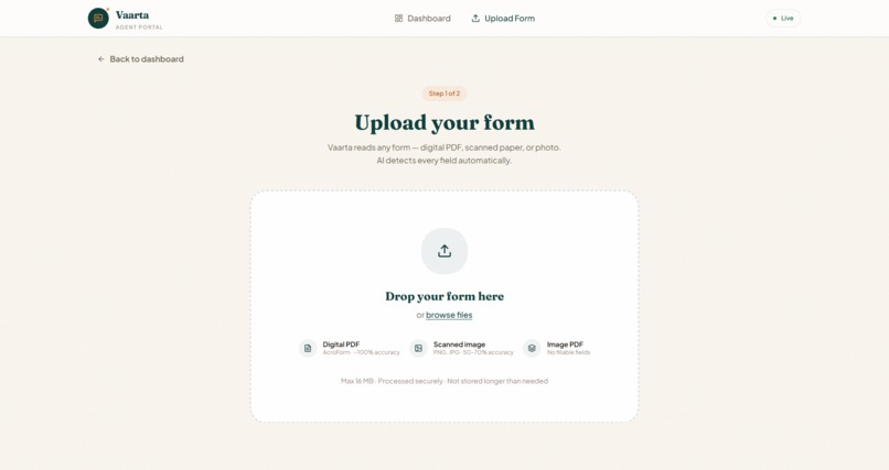 Vaarta - Just Talk, We will Handle the Form – screenshot 2