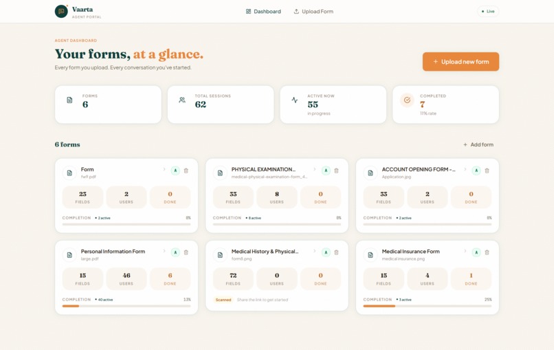 Vaarta - Just Talk, We will Handle the Form – screenshot 1