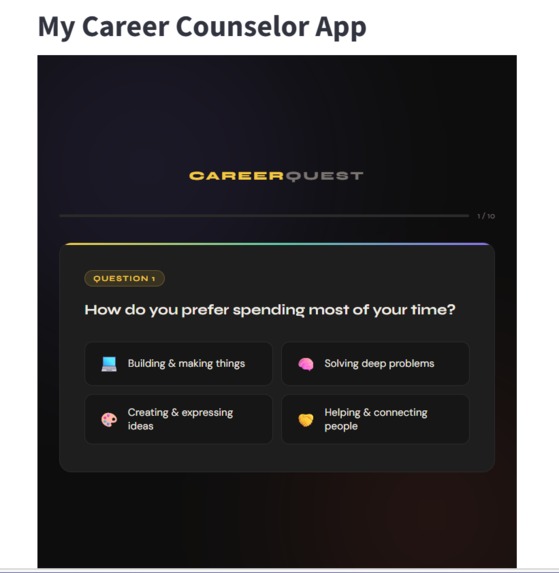 CareerQuest – screenshot 1