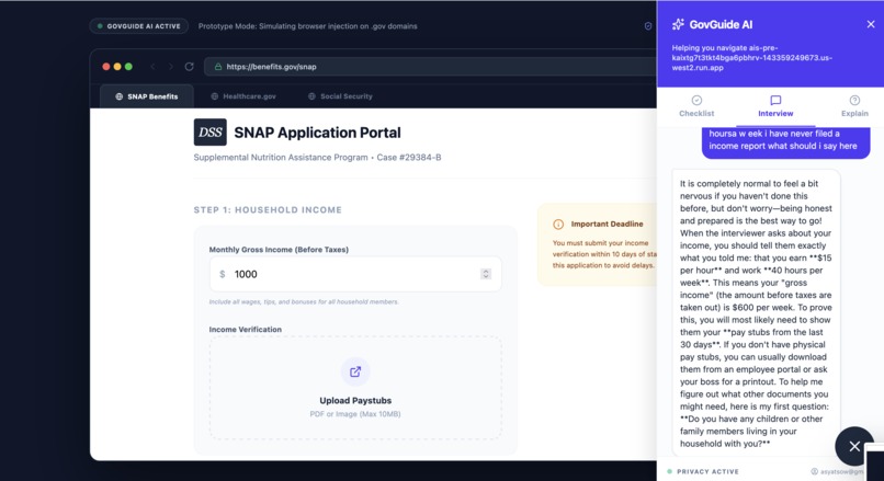 GovGuideAI – screenshot 2