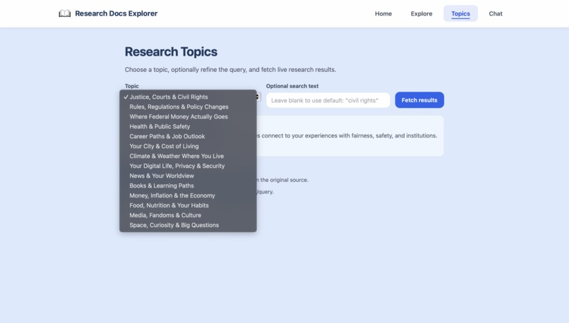 Guided Topic Explorer – screenshot 2