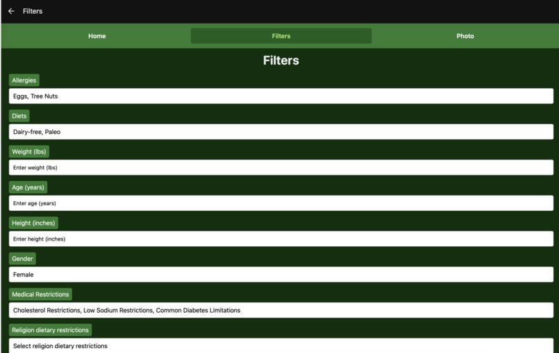 NutriSummary – screenshot 1