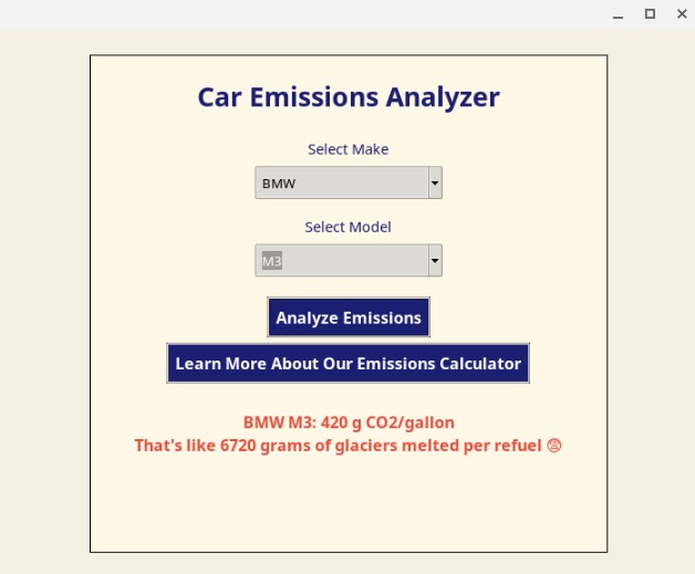 Analyzing Carbon Emissions of Cars – screenshot 1