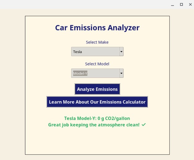 Analyzing Carbon Emissions of Cars – screenshot 2