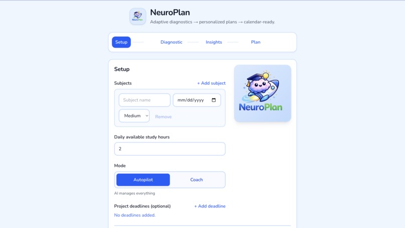NeuroPlan – screenshot 1