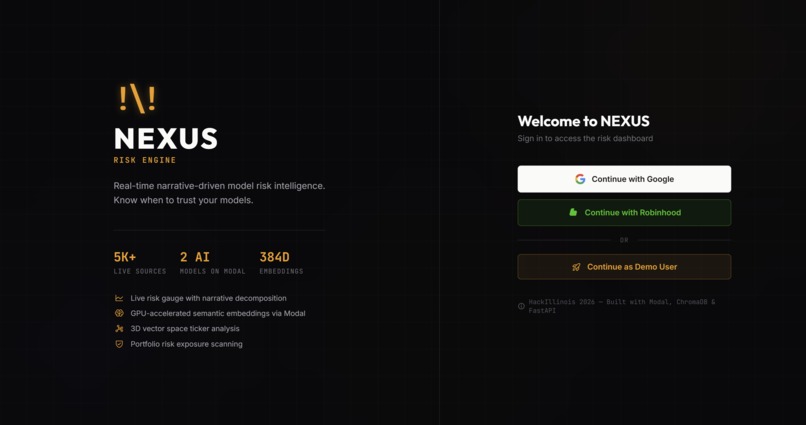 Nexus | Model Risk Engine – screenshot 1