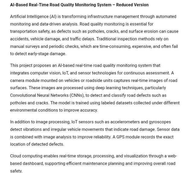 AI-Based Real-Time Road Quality Monitoring System – screenshot 1