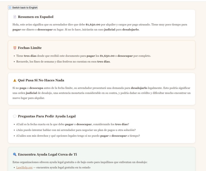 Eviction Notice Navigator – screenshot 3