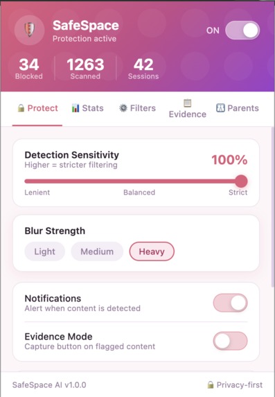 SafeSpace – screenshot 1