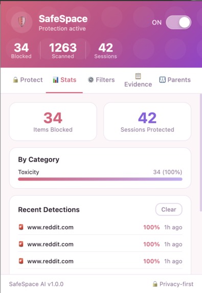 SafeSpace – screenshot 2