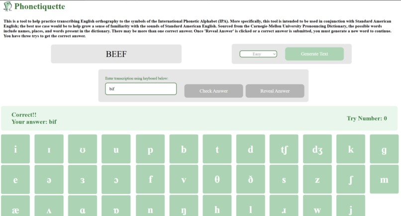 Phonetiquette – screenshot 1