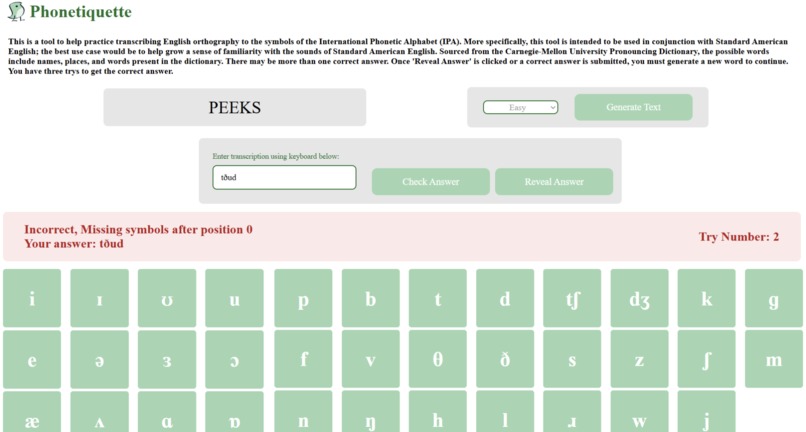 Phonetiquette – screenshot 2