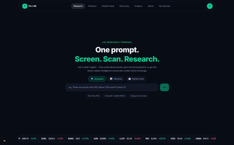 Fin-LSE – screenshot 1