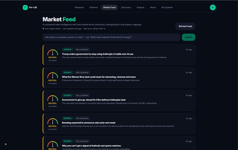 Fin-LSE – screenshot 4