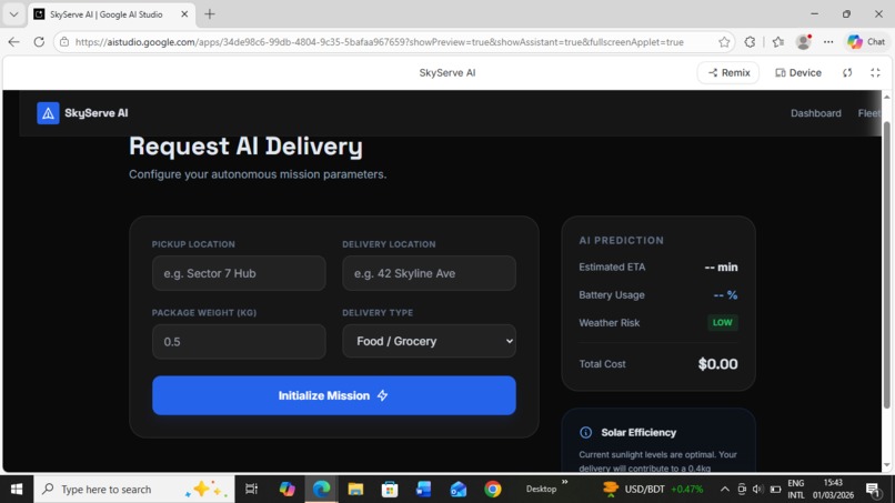 SolarDrone AI Delivery – screenshot 2