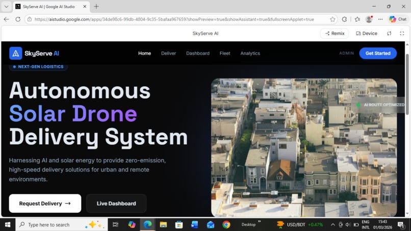 SkyServe AI Delivery – screenshot 1