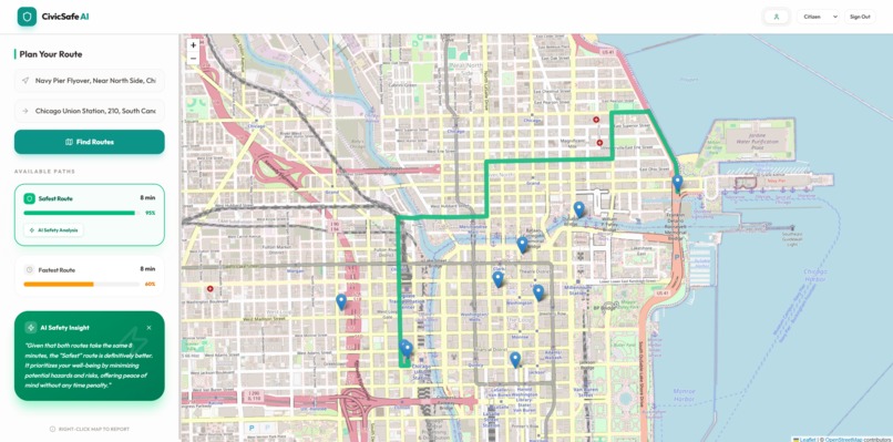 CivicSafe AI – Smart Route & Safety Copilot – screenshot 6