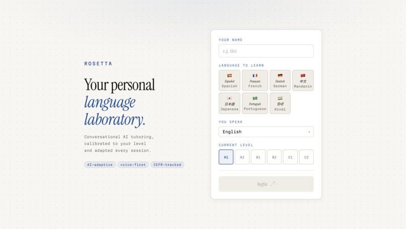Rosetta - A Language Learning App – screenshot 1