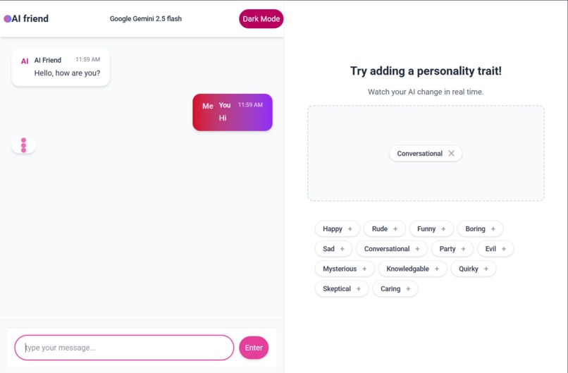 AI dude – screenshot 2