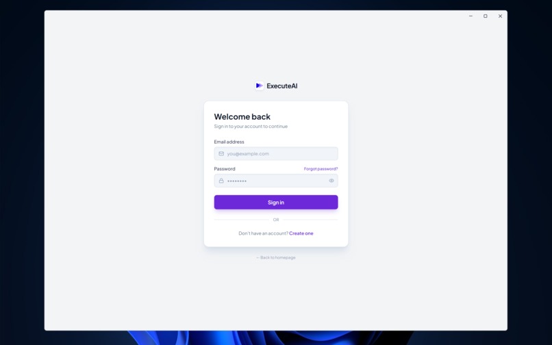 ExecuteAI – screenshot 2
