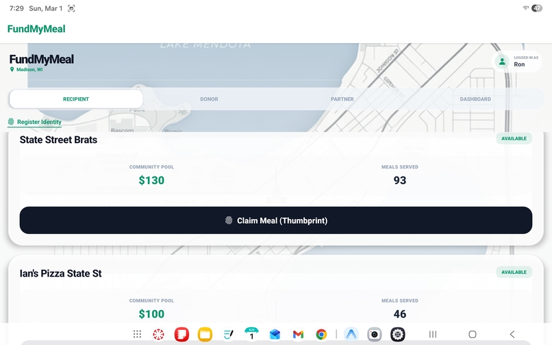 FundMyMeal – screenshot 3