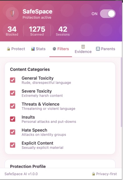 SafeSpace – screenshot 3