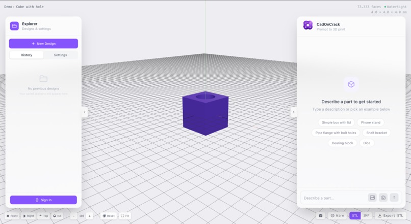 CadBot – screenshot 1