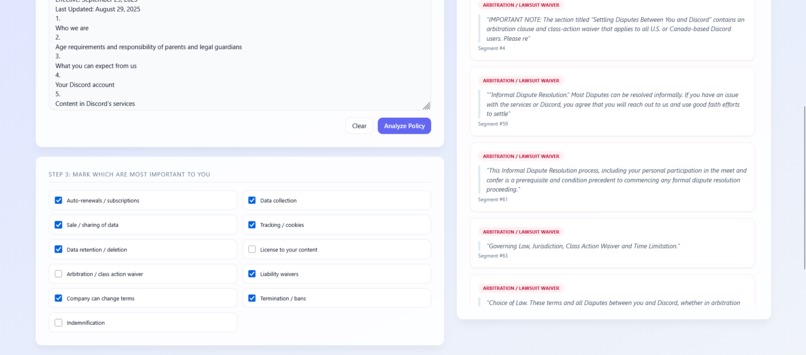 PolicyLens – screenshot 2