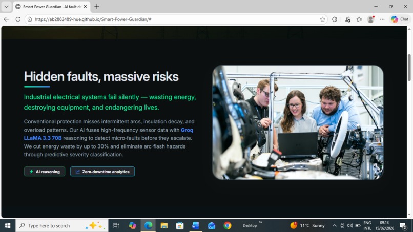 Smart Power Guardian – AI Fault Detection System – screenshot 1