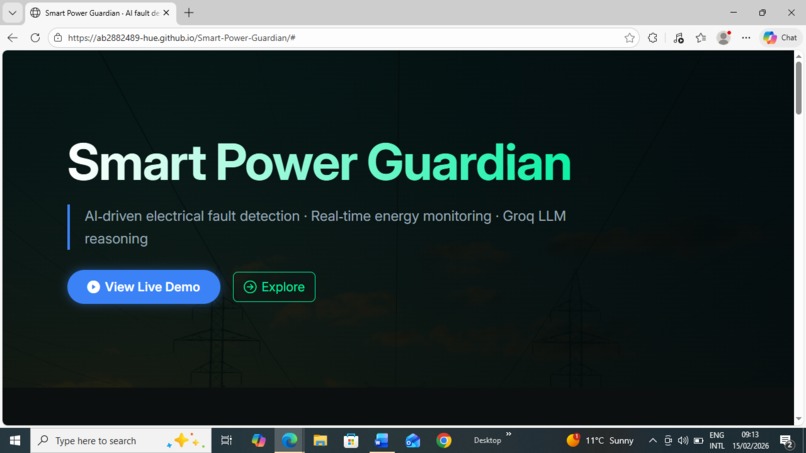 Smart Power Guardian – AI Fault Detection System – screenshot 2