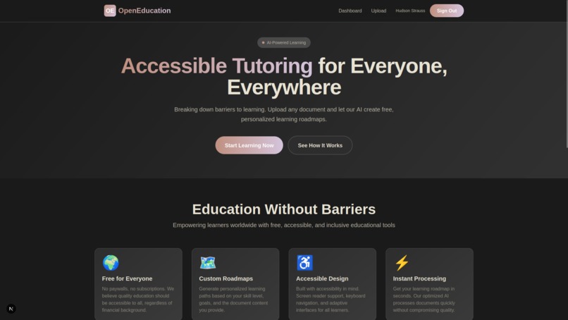 OpenEducation – screenshot 1