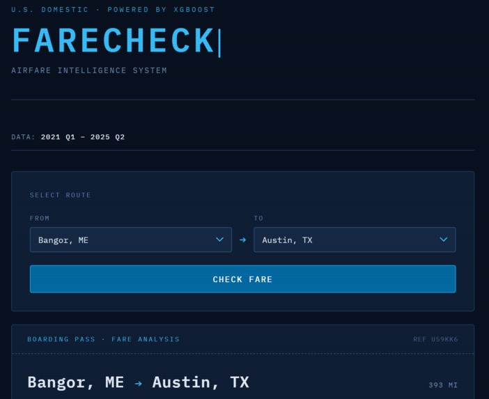 FareCheck (Team 7) – screenshot 1