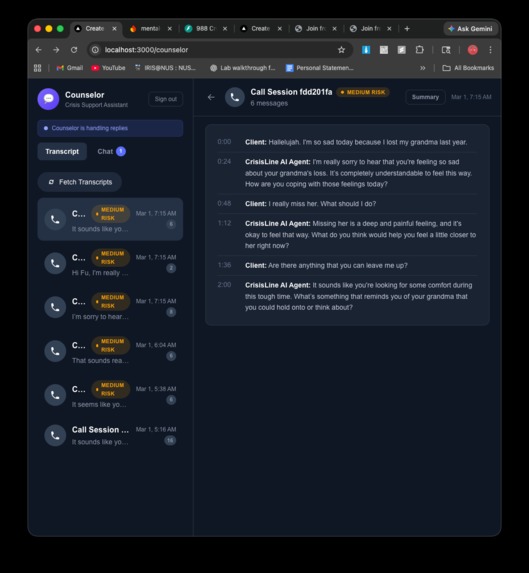 CrisisLine AI  – screenshot 3
