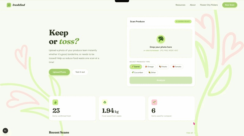 freshfind – screenshot 2