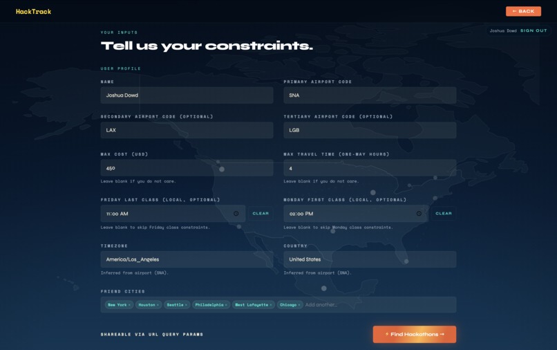 HackTrack – screenshot 5
