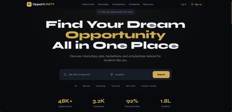 OpportUNITY — Student Job Board Platform – screenshot 2
