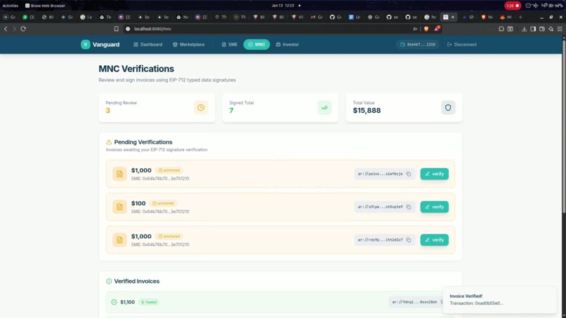 VanGaurd - A decentralized invoice funding platform – screenshot 3
