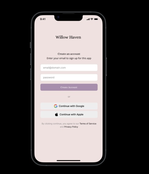 Willow Haven App – screenshot 2