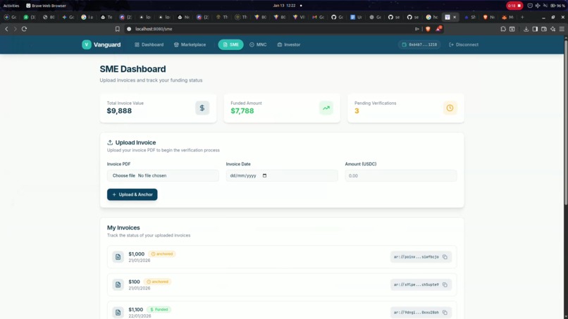 VanGaurd - A decentralized invoice funding platform – screenshot 2