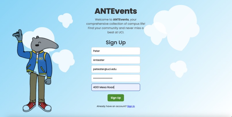 AntEvents – screenshot 3