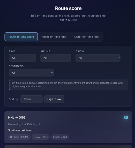 FlightIQ – screenshot 2