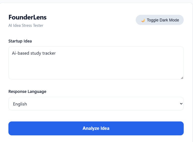 Founder Lens – screenshot 1