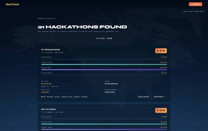 HackTrack – screenshot 6