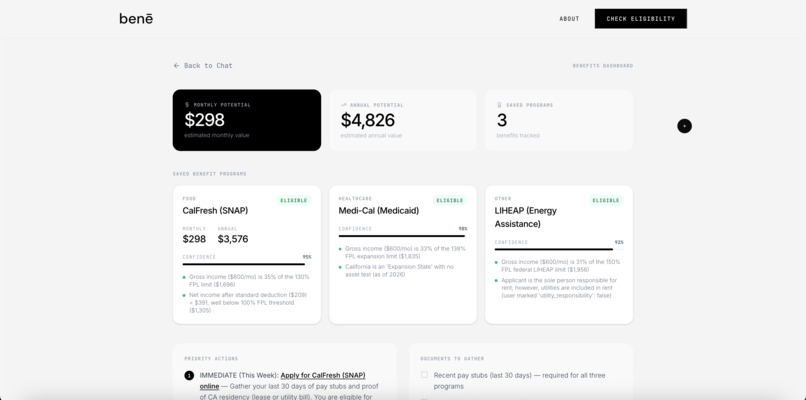 benē – screenshot 2