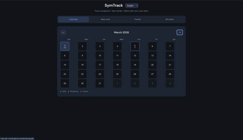 SymTrack – screenshot 1