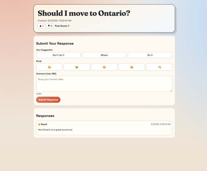 RateMyLifeDecision – screenshot 2