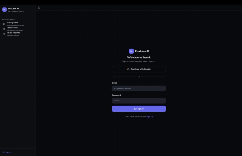 RiskLens AI – screenshot 2